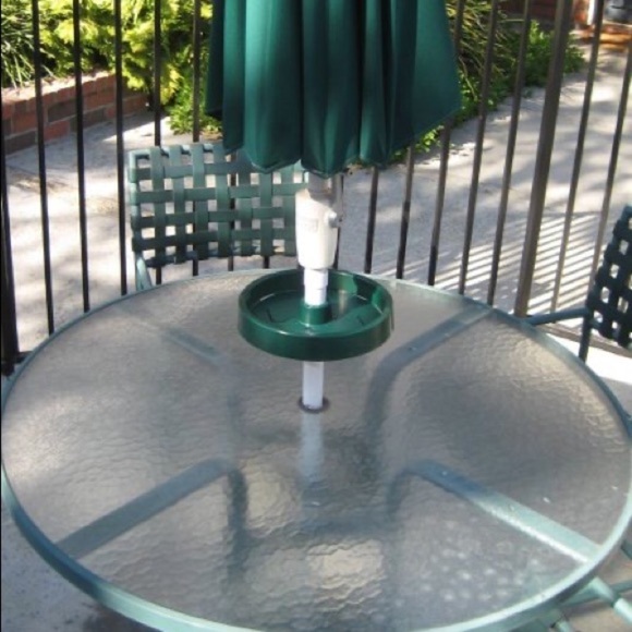 NWT Detachable Umbrella Pole Shelf Green Condiment Holder Patio Beach BBQ NEW - Picture 2 of 11